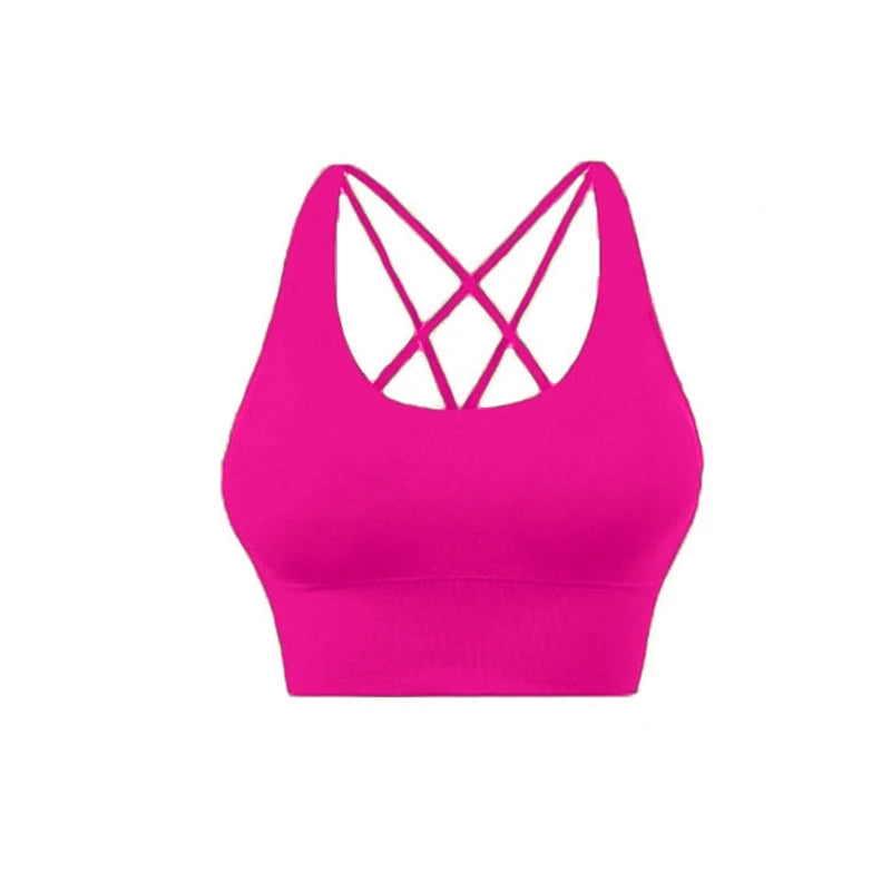 Brassière Fitness Élégance Dark Blue – Dos Croisé & Tissu Respirant