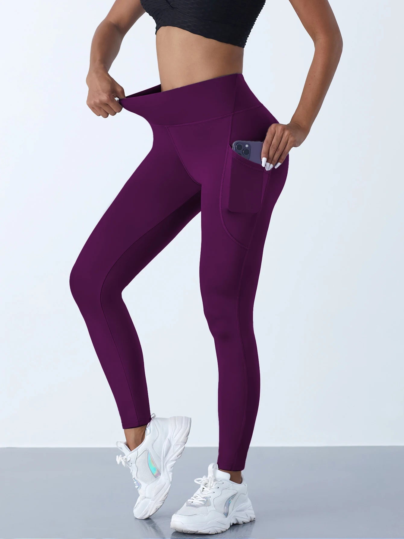 Legging Fitness Jade – Taille Haute avec Poches & Effet Push-Up