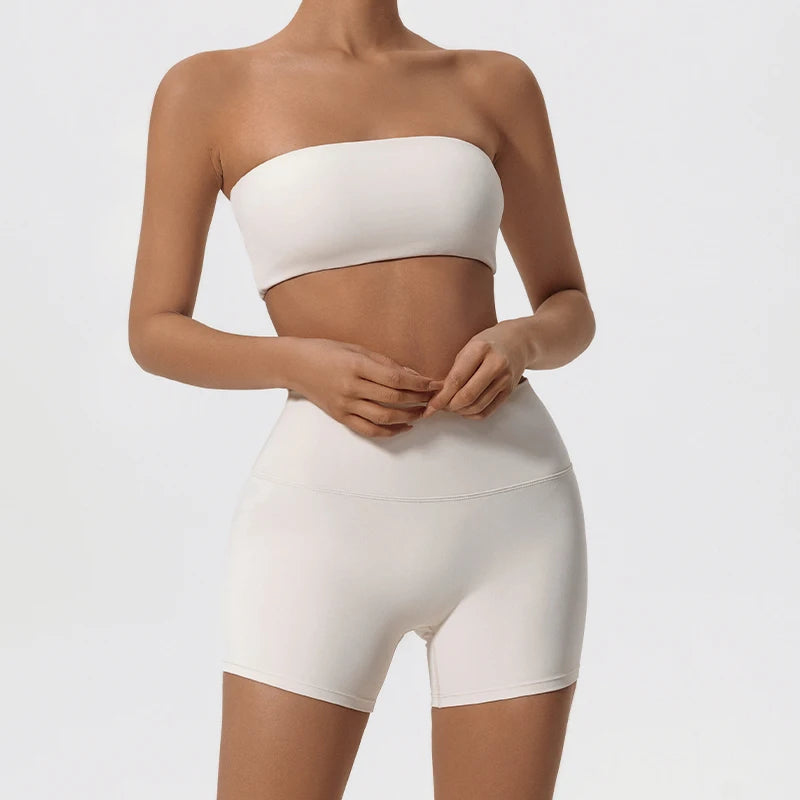 Ensemble Fitness Clara – Top Sans Bretelles & Short Femme