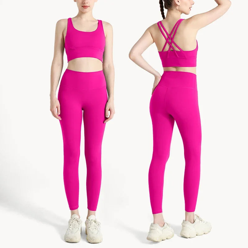 Ensemble Fitness Sofia – Brassière Dos Croisé & Legging Taille Haute