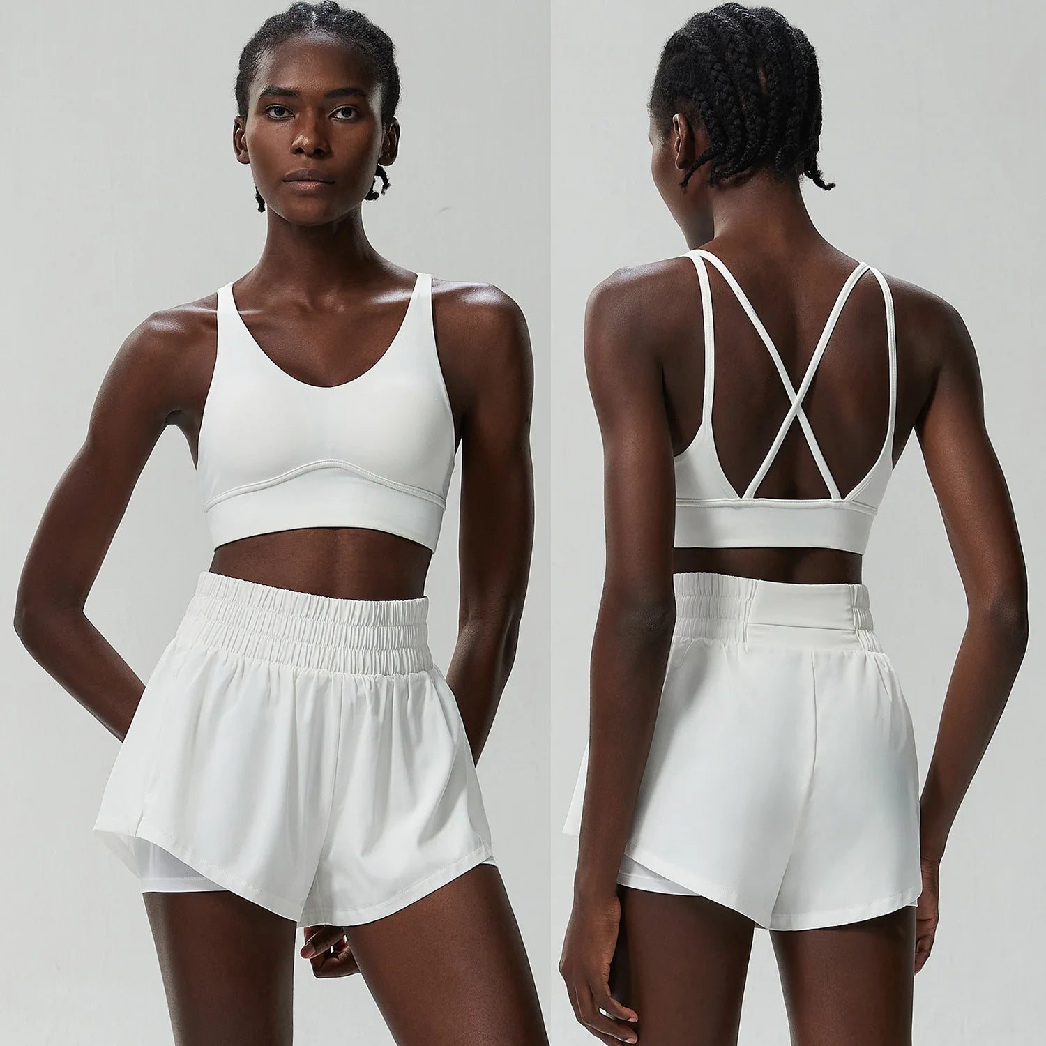 Ensemble Fitness Camille – Short et Haut Respirant Séchage Rapide