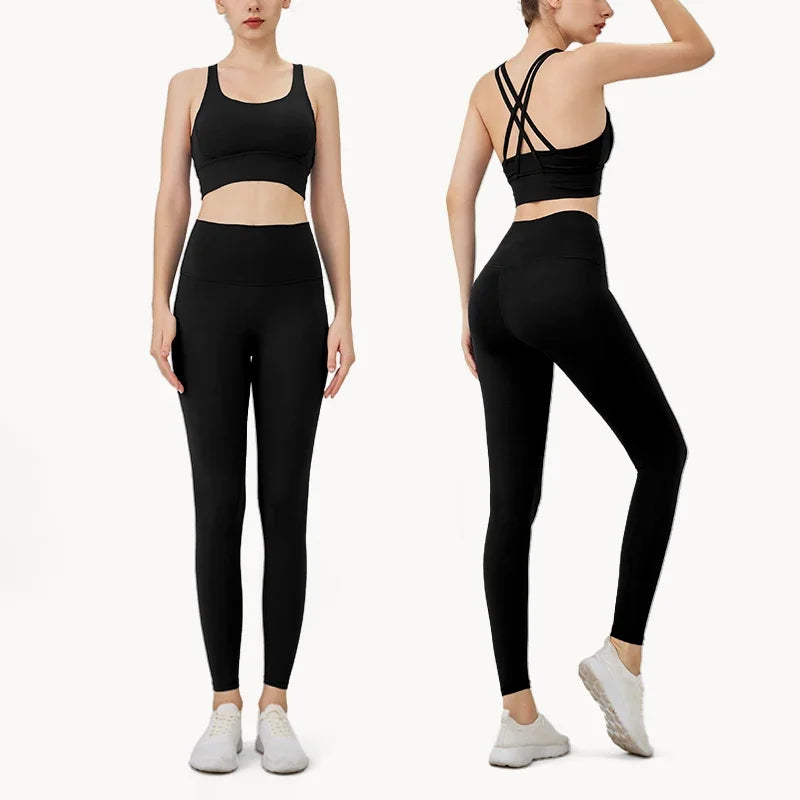 Ensemble Fitness Sofia – Brassière Dos Croisé & Legging Taille Haute