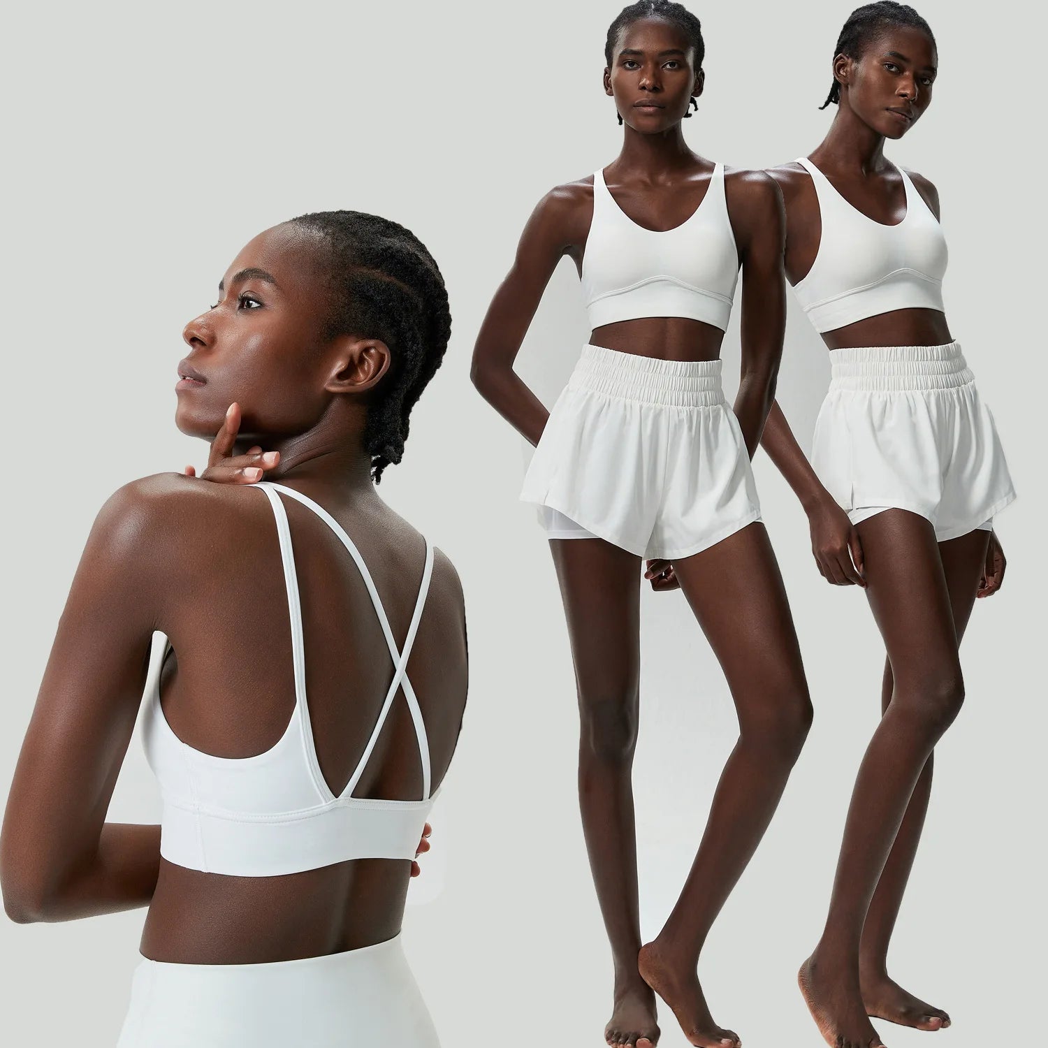 Ensemble Fitness Camille – Short et Haut Respirant Séchage Rapide
