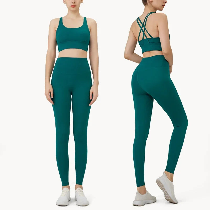 Ensemble Fitness Sofia – Brassière Dos Croisé & Legging Taille Haute