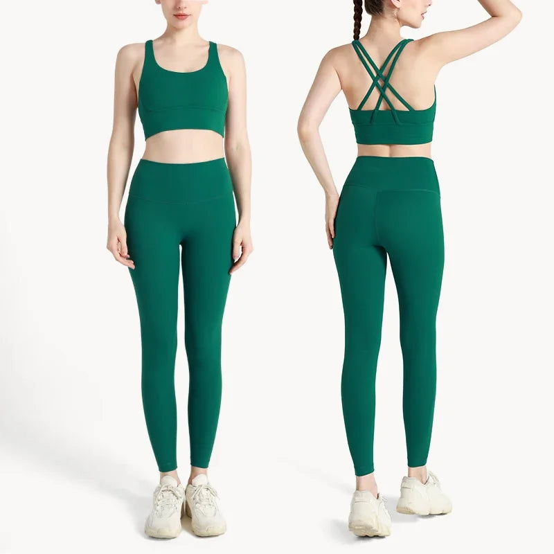 Ensemble Fitness Sofia – Brassière Dos Croisé & Legging Taille Haute