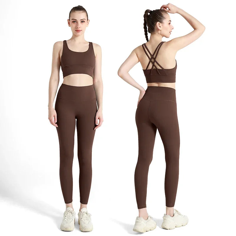 Ensemble Fitness Sofia – Brassière Dos Croisé & Legging Taille Haute