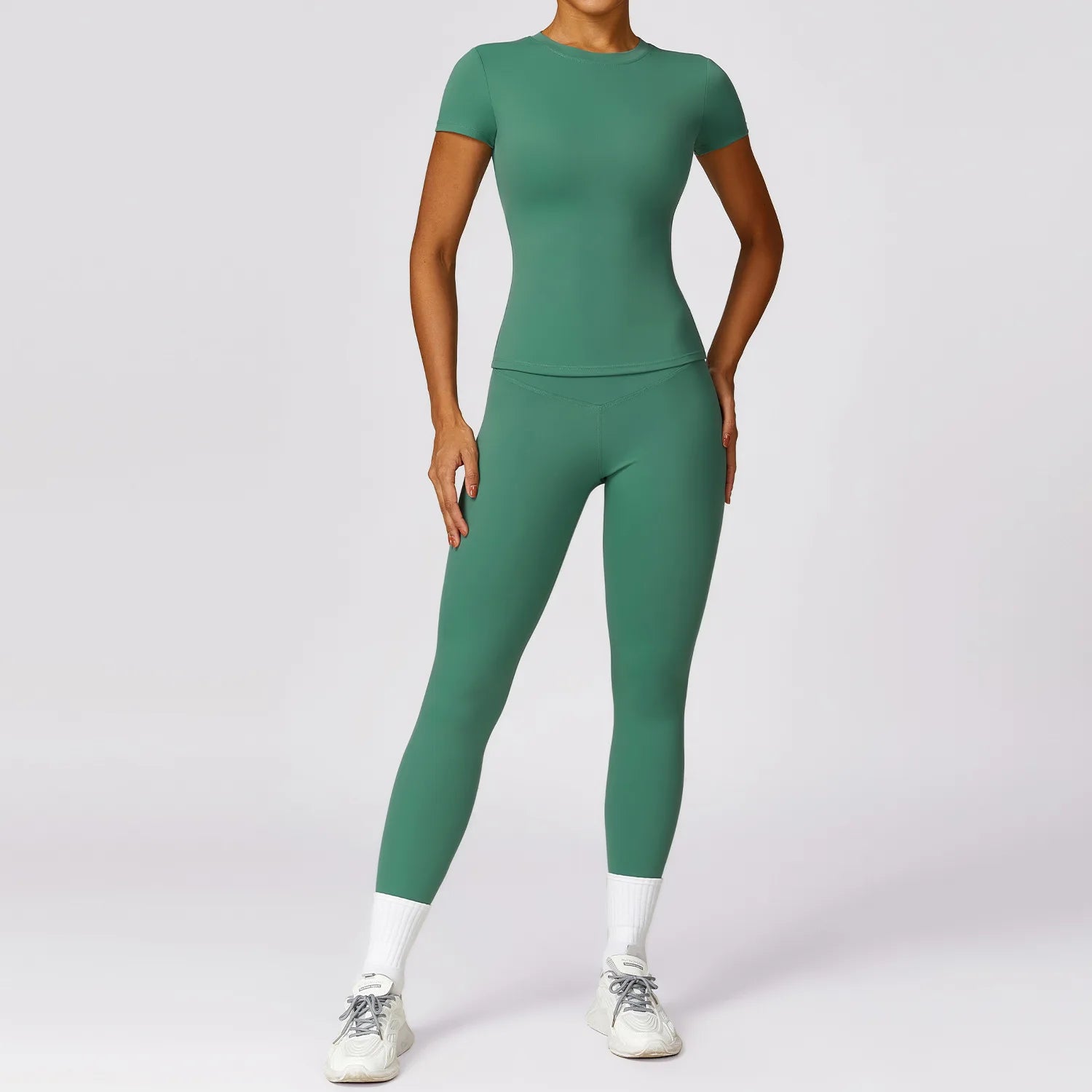 Ensemble Jade Fitness – Leggings et haut de fitness pour femme
