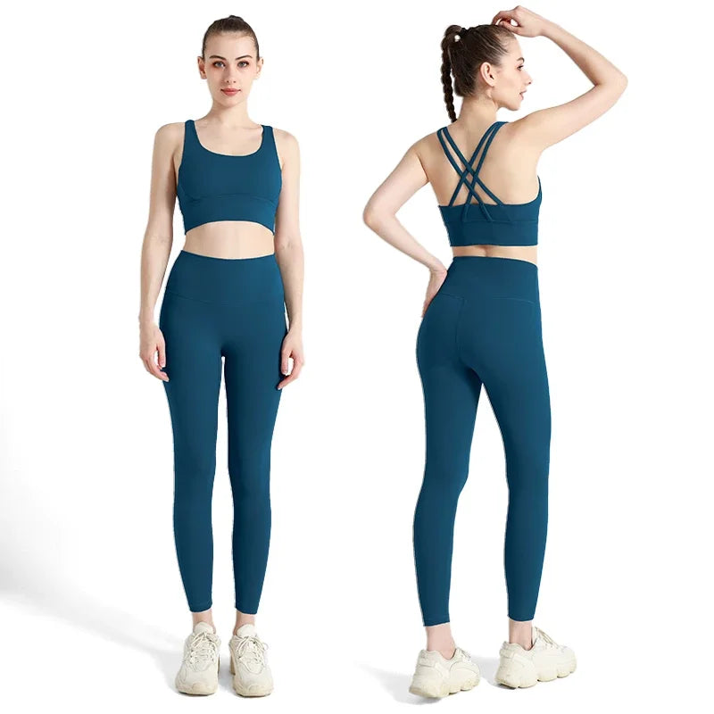 Ensemble Fitness Sofia – Brassière Dos Croisé & Legging Taille Haute