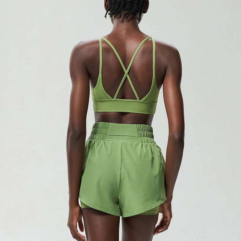Ensemble Fitness Camille – Short et Haut Respirant Séchage Rapide