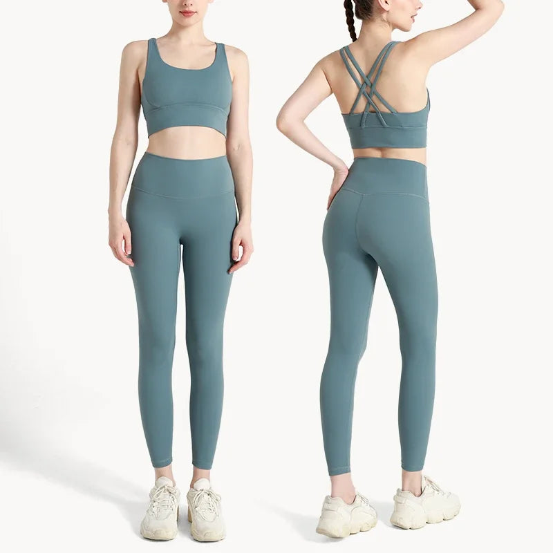 Ensemble Fitness Sofia – Brassière Dos Croisé & Legging Taille Haute