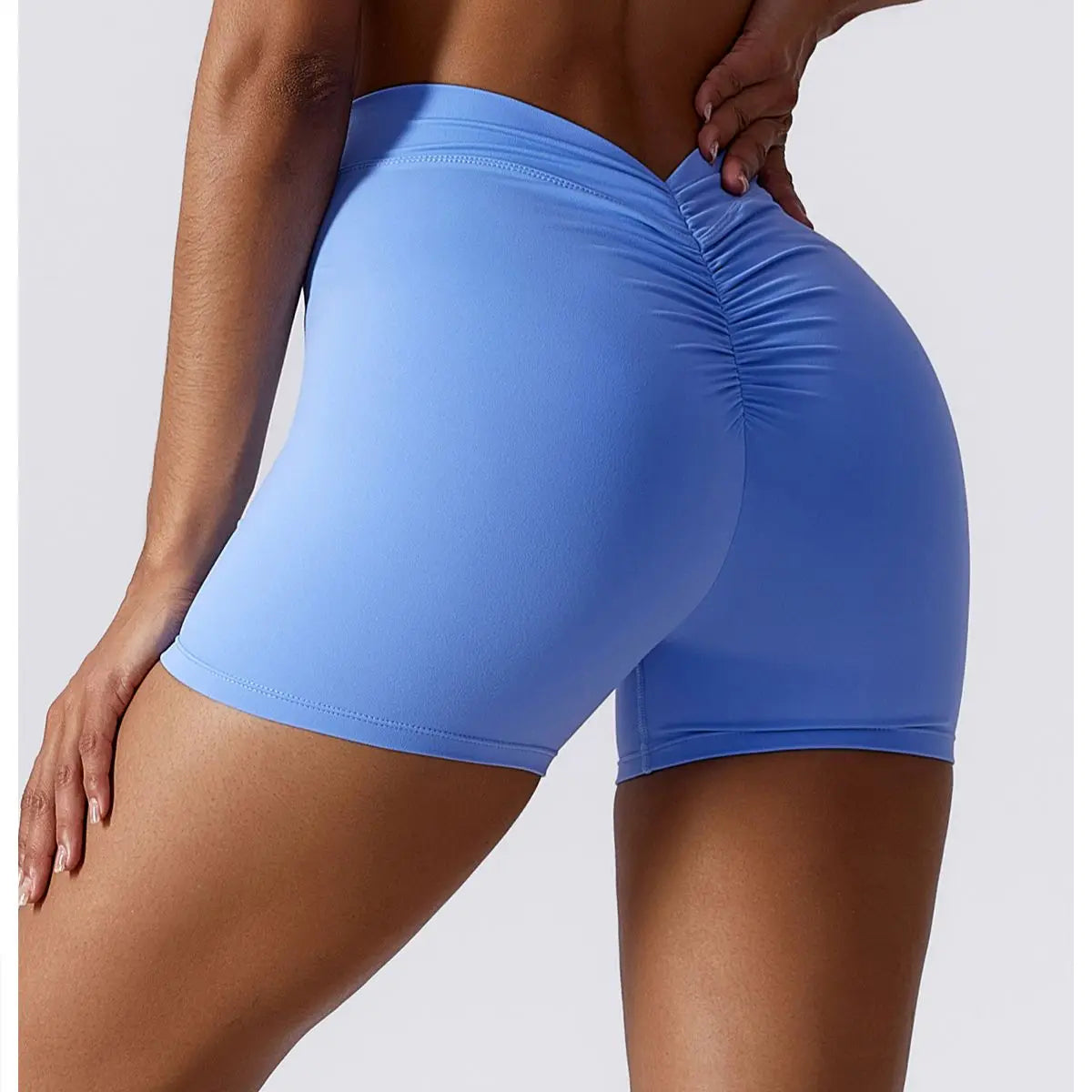 Short de Yoga Femme Taille Haute Push-Up Sans Coutures – Modèle Scrunch