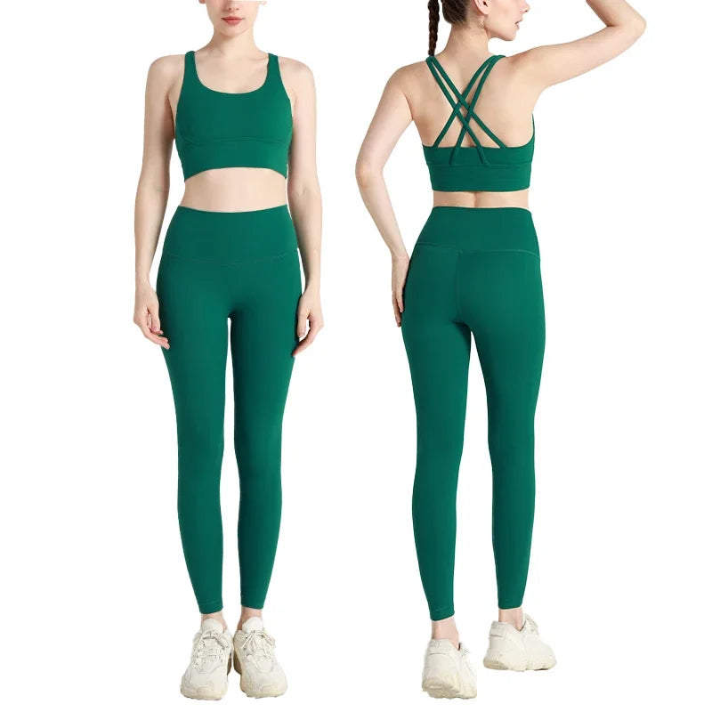 Ensemble Fitness Sofia – Brassière Dos Croisé & Legging Taille Haute