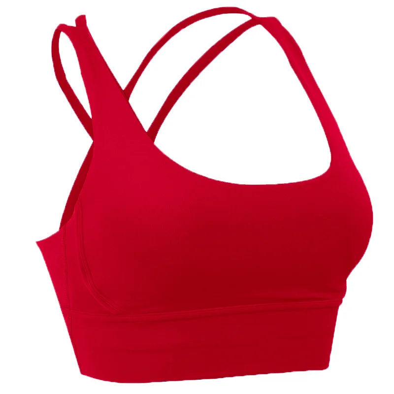 Brassière Fitness Élégance Dark Blue – Dos Croisé & Tissu Respirant