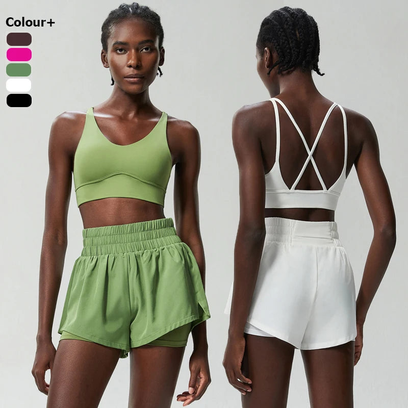 Ensemble Fitness Camille – Short et Haut Respirant Séchage Rapide