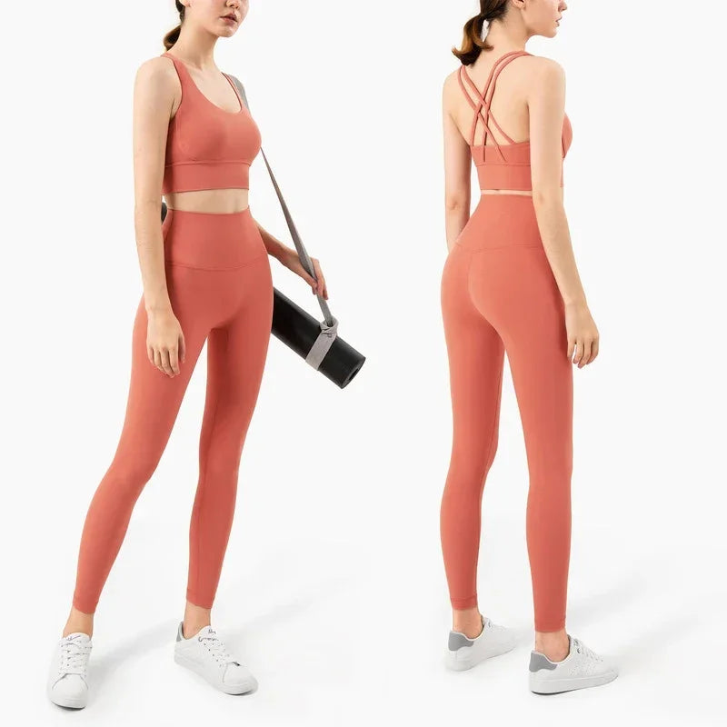 Ensemble Fitness Sofia – Brassière Dos Croisé & Legging Taille Haute